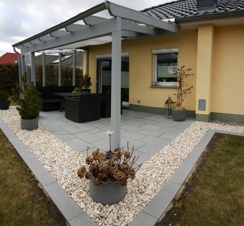 Terrassenbereich des Bungalows in Kritzkow – Referenzobjekt 5492 – Büchel Immobilien Rostock