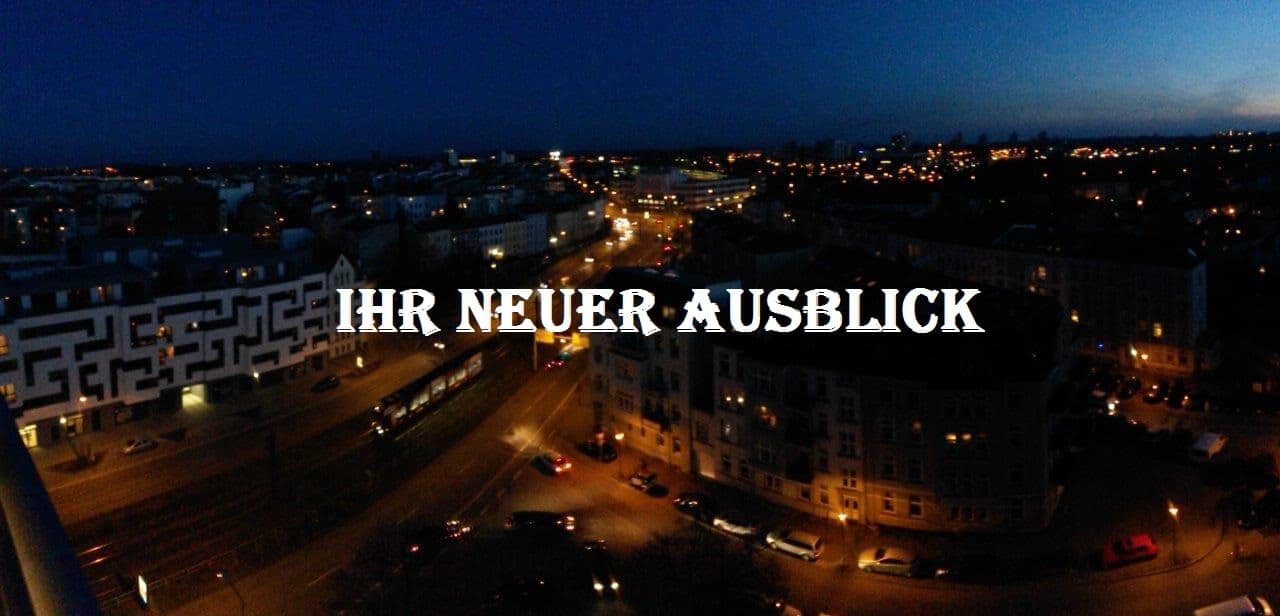 Abendlicher Ausblick aus dem Wohnhaus in Rostock-KTV – Referenzobjekt 5376 – Büchel Immobilien Rostock