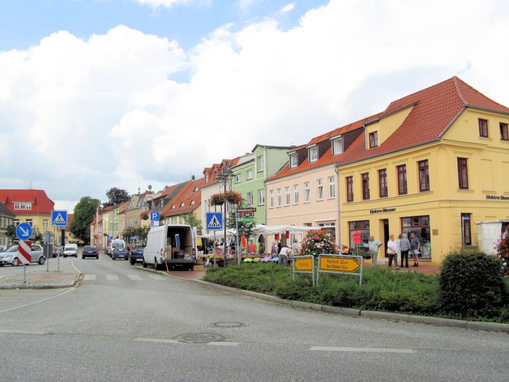Blick auf den Ortskern von Schwaan (Landkreis Rostock) – Referenzobjekt 5512 – Büchel Immobilien Rostock