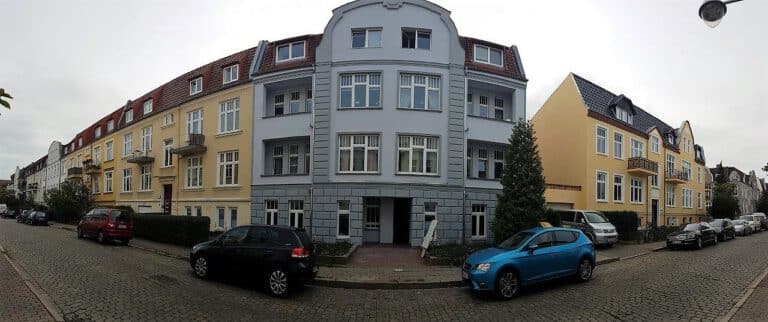 Außenansicht eines Mehrfamilienhauses im Villenstil (Villa) in Rostock (Bahnhofsviertel) – Referenzobjekt 5406