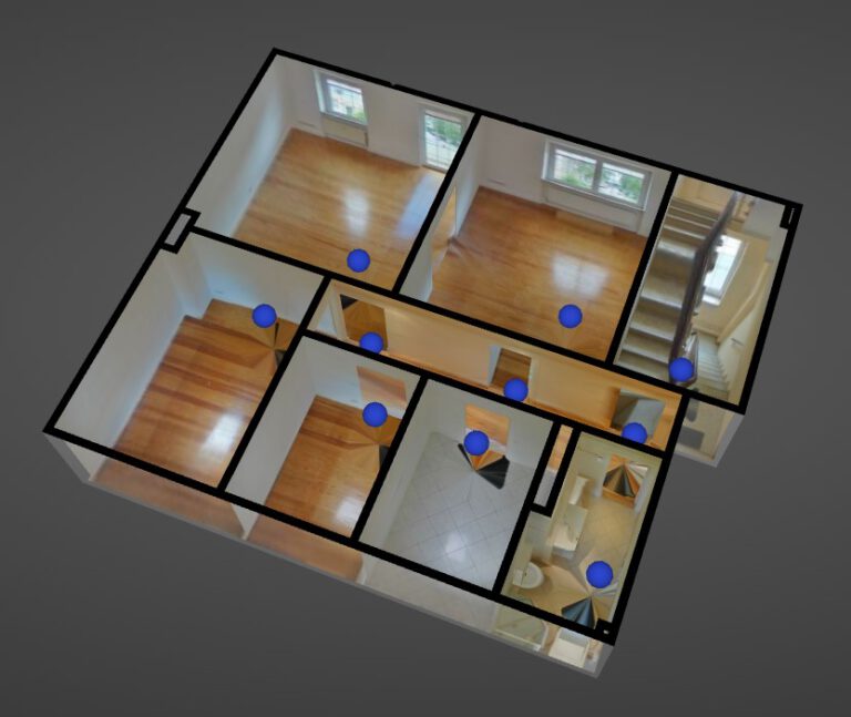 3D-Grundrissansicht der Eigentumswohnung in Rostock-Hansaviertel (18057) – Referenzobjekt 5775 – Büchel Immobilien Rostock