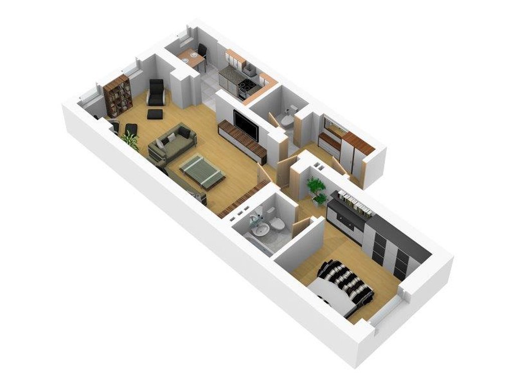 3D-Grundriss einer 2-Zimmer-Altbauwohnung im Rostocker Bahnhofsviertel (18055) – Referenzobjekt 5662.